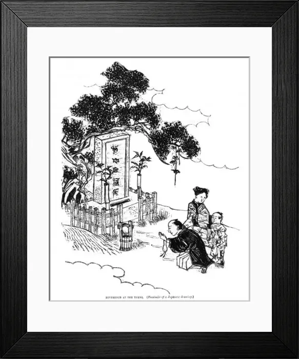 Framed Print : Family at Shrine / 1868 Framed Print : Family at Shrine / 1868