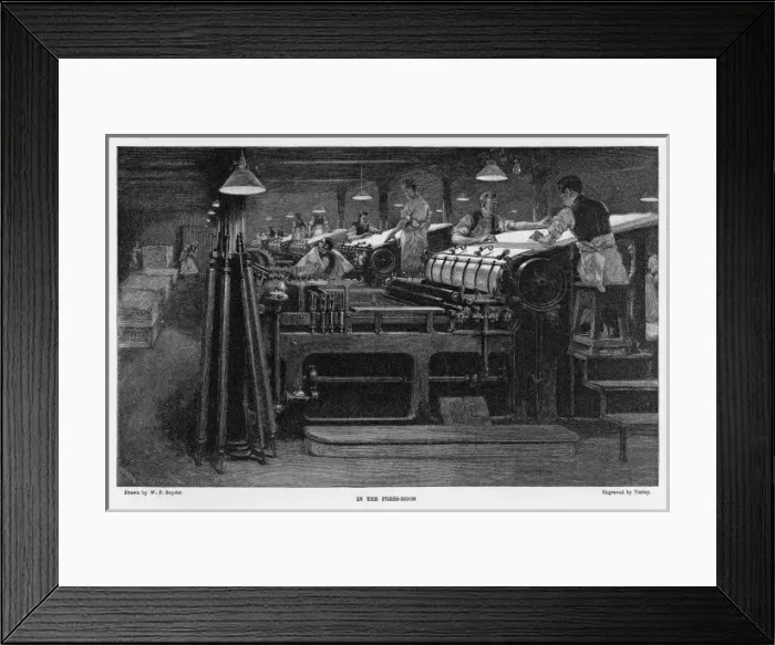 Framed Print : Printing / Press-Room / 1887 Framed Print : Printing / Press-Room / 1887