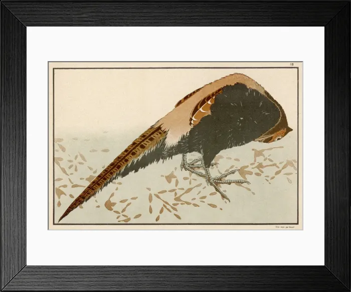 Framed Print : Pheasant (Hokusai) Framed Print : Pheasant (Hokusai)