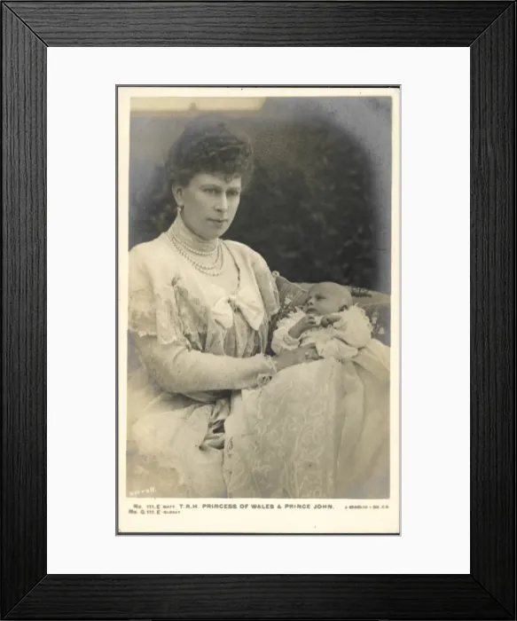 Framed Print : Queen Mary / Son John 1905 Framed Print : Queen Mary / Son John 1905