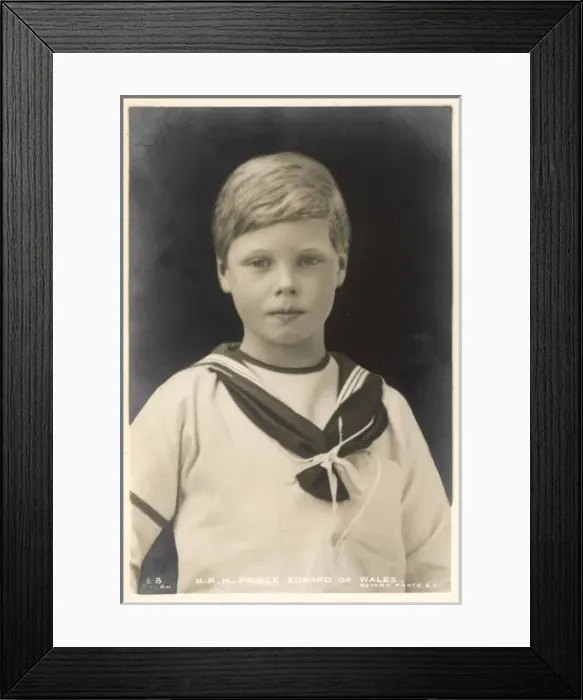 Framed Print : Edward Viii / Boy Postcard Framed Print : Edward Viii / Boy Postcard