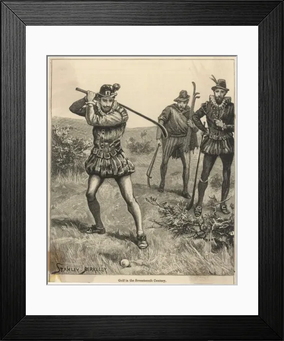 Framed Print : Golf in the 17th Century Framed Print : Golf in the 17th Century