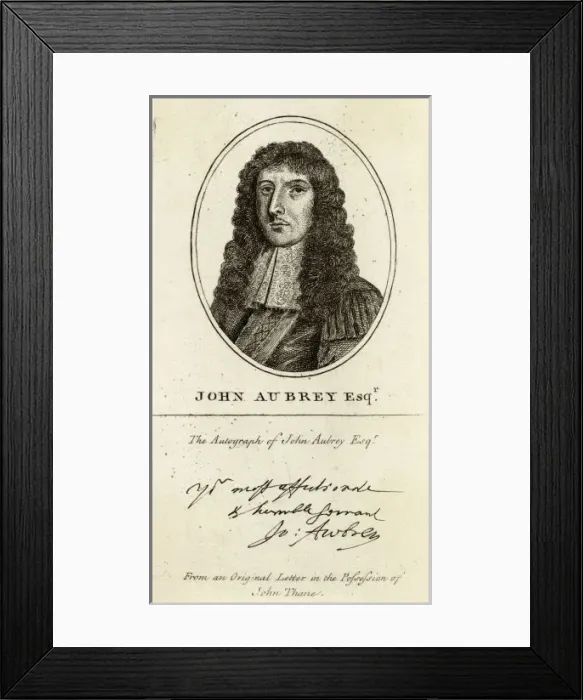 Framed Print : John Aubrey / Anon Oval Framed Print : John Aubrey / Anon Oval