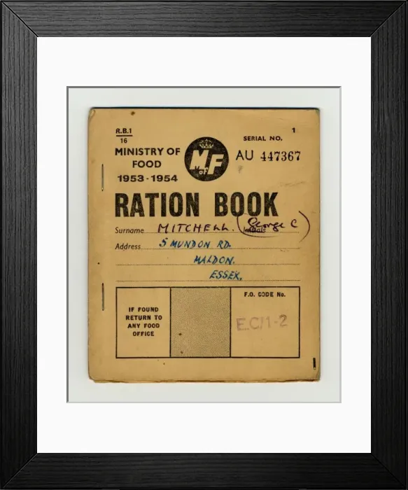 Framed Print : RATIONING 1953-54 Framed Print : RATIONING 1953-54