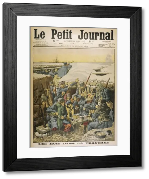 Framed Print : French Soldiers Celebrat