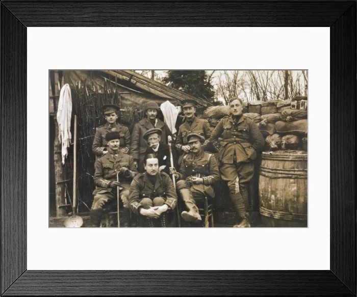 Framed Print : Officers in Trenches Framed Print : Officers in Trenches