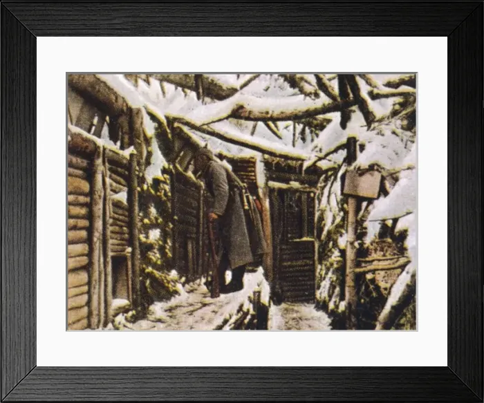 Framed Print : Trenches under Snow Framed Print : Trenches under Snow
