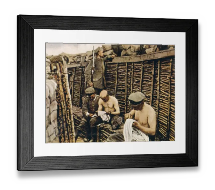 Framed Print : Housework in Trenches Framed Print : Housework in Trenches