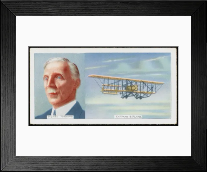 Framed Print : Farman / Biplane Cig Card Framed Print : Farman / Biplane Cig Card