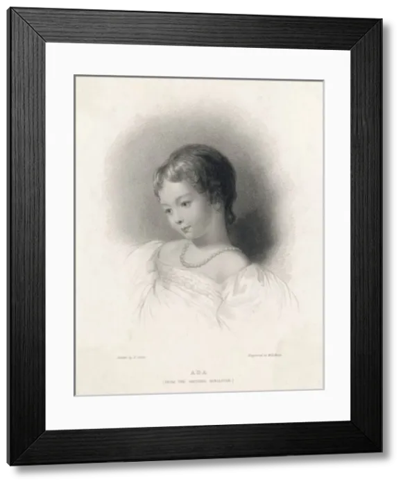 Framed Print : Ada Byron as a Child Framed Print : Ada Byron as a Child