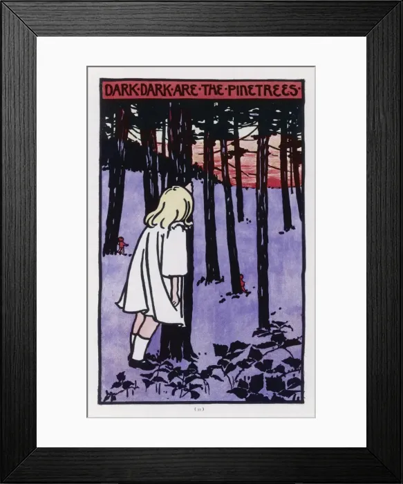 Framed Print : Girl in Dark Woods Framed Print : Girl in Dark Woods
