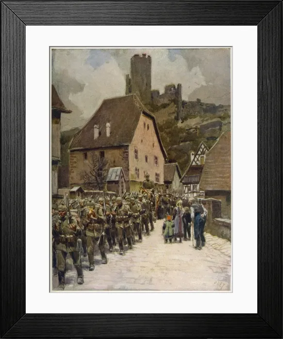 Framed Print : German Troops in Vosges Framed Print : German Troops in Vosges