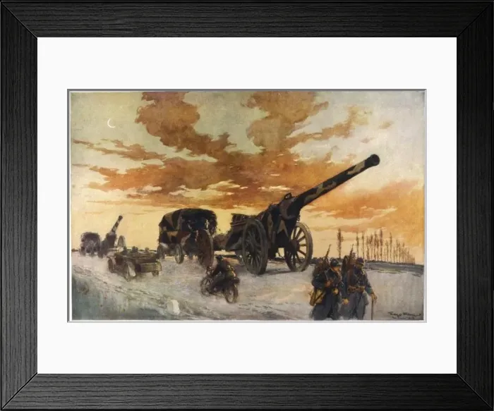 Framed Print : French Artillery Moving Framed Print : French Artillery Moving