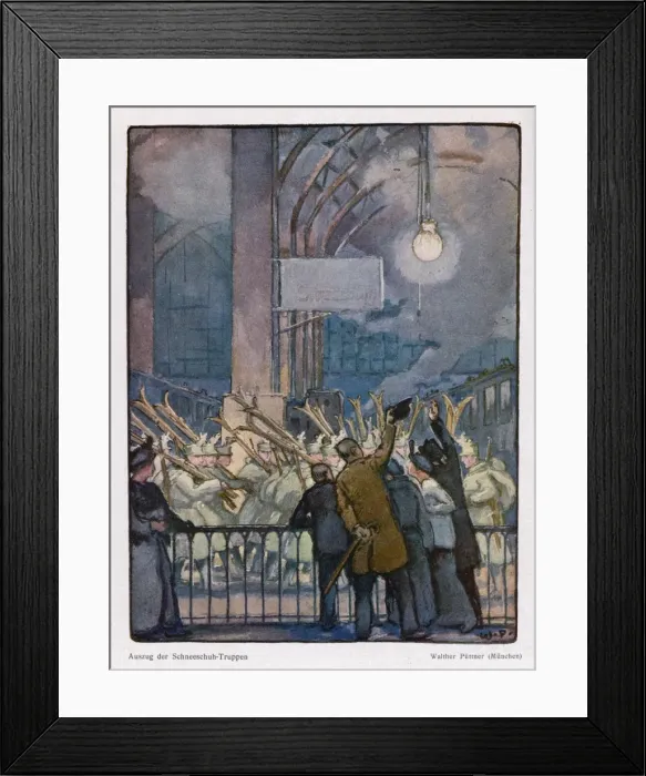 Framed Print : German Ski-Troops Leave Framed Print : German Ski-Troops Leave