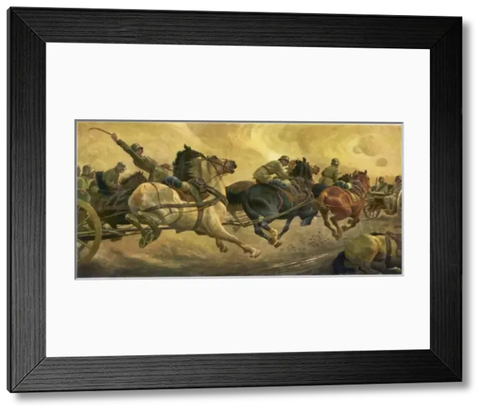 Framed Print : German Artillery on Move Framed Print : German Artillery on Move