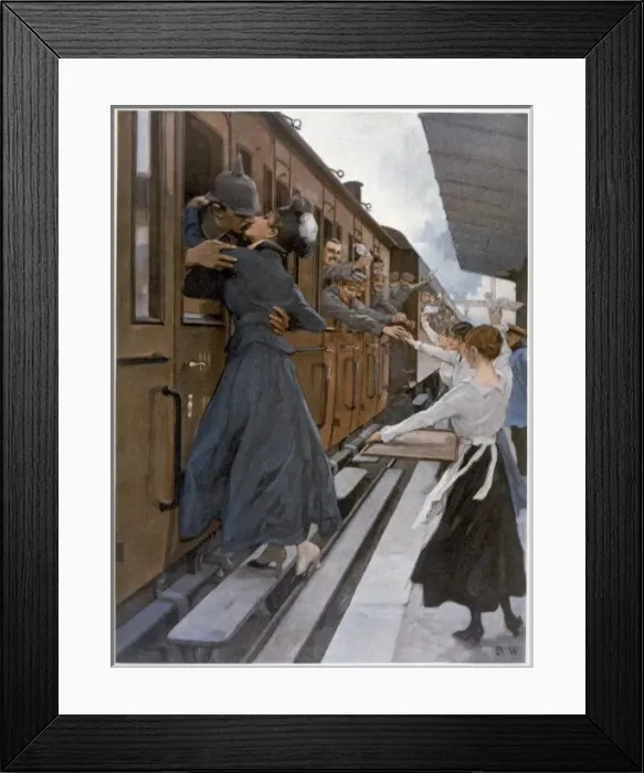 Framed Print : Germans Troops Leaving Framed Print : Germans Troops Leaving