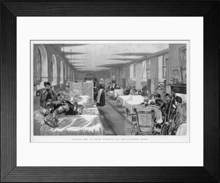 Framed Print : GUYs ACCIDENT WARD / 1887 Framed Print : GUYs ACCIDENT WARD / 1887