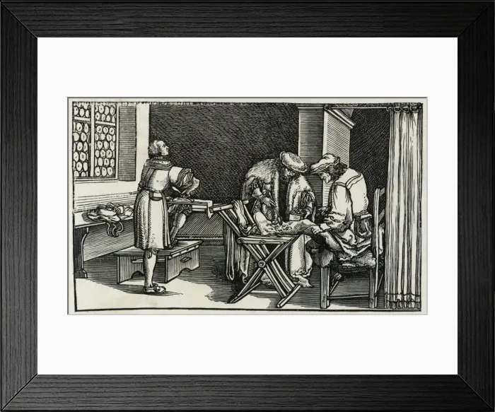 Framed Print : Treating Ulcerated Leg Framed Print : Treating Ulcerated Leg
