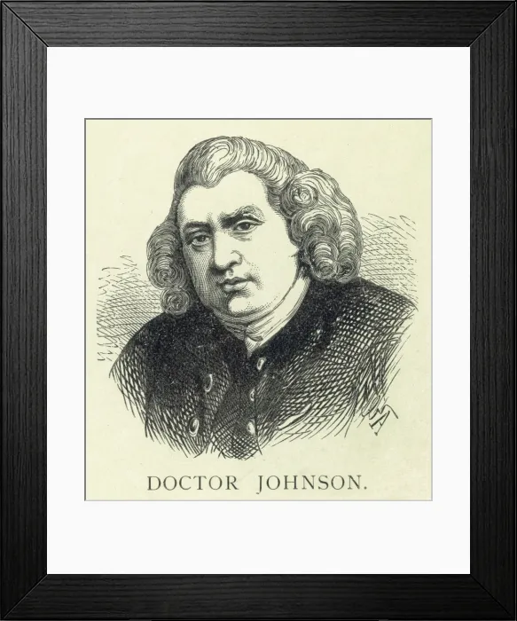 Framed Print : SAMUEL JOHNSON 1709 1784 Framed Print : SAMUEL JOHNSON 1709 1784