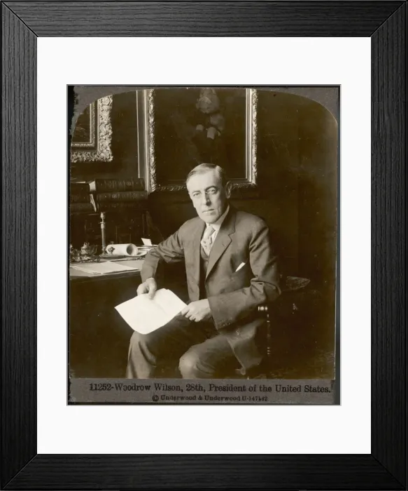 Framed Print : Woodrow Wilson / Stereosco Framed Print : Woodrow Wilson / Stereosco