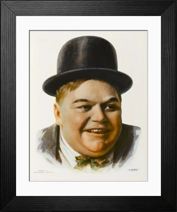 Framed Print : Fatty Arbuckle / Bowler Framed Print : Fatty Arbuckle / Bowler