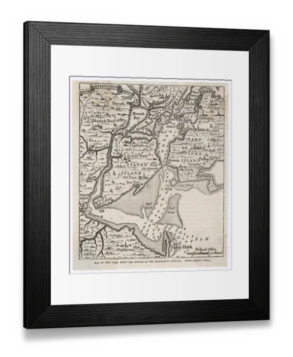 Framed Print : Map of the New York Area Framed Print : Map of the New York Area