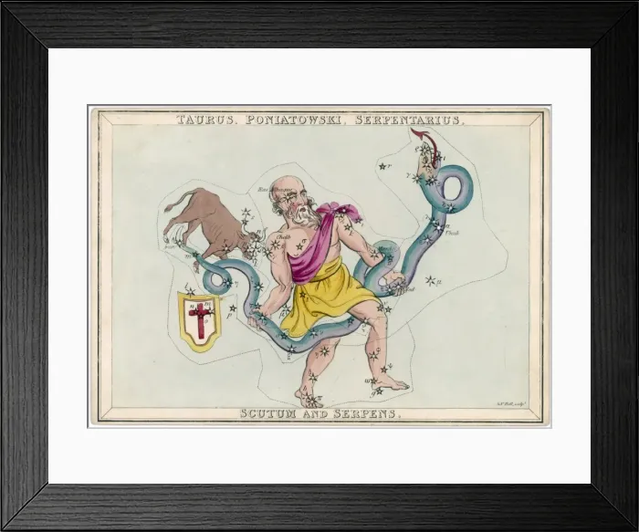 Framed Print : Poniatowski Star Map Framed Print : Poniatowski Star Map