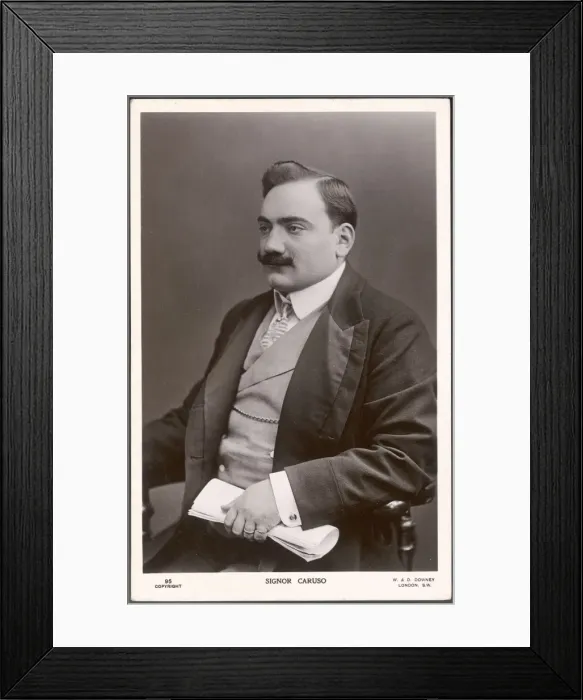 Framed Print : Caruso / Downey Postcard Framed Print : Caruso / Downey Postcard