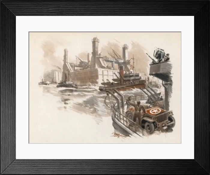 Framed Print : Mulberry Harbour Framed Print : Mulberry Harbour