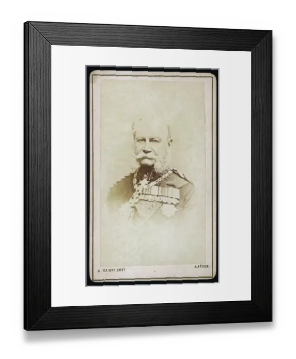 Framed Print : Wilhelm I  /  Kampf Cdv
