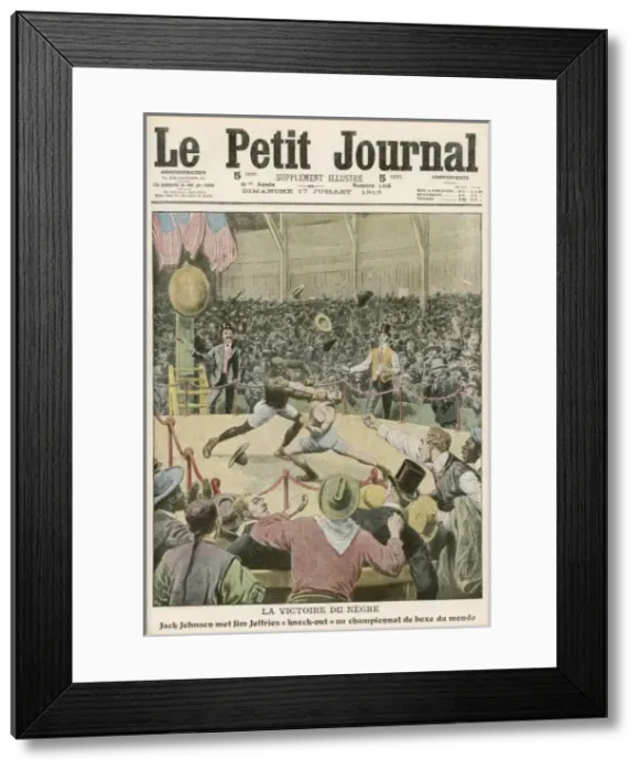 Framed Print : Johnson V Jeffries 1910 Framed Print : Johnson V Jeffries 1910