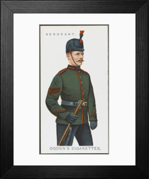 Framed Print : SERGEANT. A Sergeant from the Kings Royal Rifle Corps. holding a rifle Framed Print : SERGEANT. A Sergeant from the Kings Royal Rifle Corps. holding a rifle