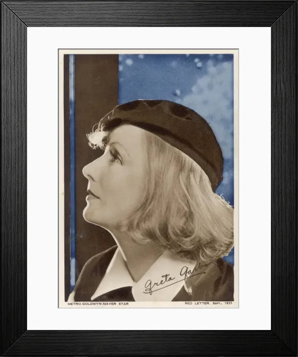 Framed Print : Greta Garbo / Red Letter Framed Print : Greta Garbo / Red Letter