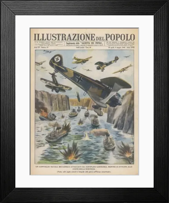 Framed Print : Norway Convoy Attacked Framed Print : Norway Convoy Attacked