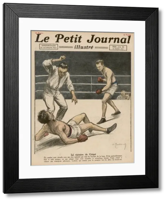 Framed Print : Criqui V Ledoux 1922 Framed Print : Criqui V Ledoux 1922