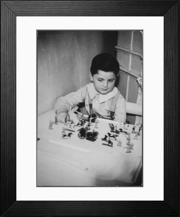 Framed Print : Boy & Toy Soldiers Framed Print : Boy & Toy Soldiers