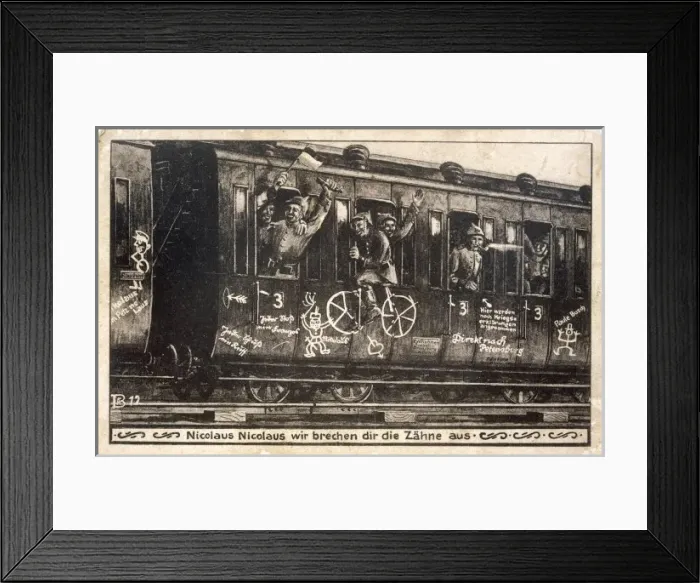 Framed Print : German Troops / Train / 1915 Framed Print : German Troops / Train / 1915