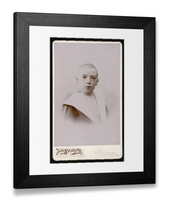 Framed Print : Bald French Boy C1870S Framed Print : Bald French Boy C1870S
