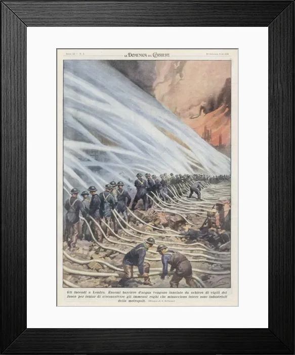 Framed Print : Firemen in London Blitz Framed Print : Firemen in London Blitz