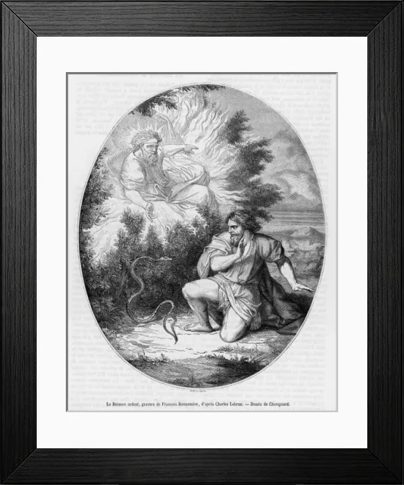 Framed Print : Moses & the Burning Bush Framed Print : Moses & the Burning Bush