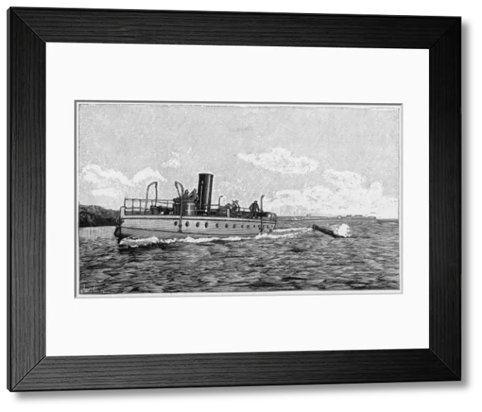 Framed Print : Whitehead Torpedo Launch Framed Print : Whitehead Torpedo Launch