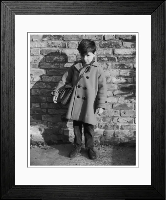 Framed Print : Boy with Satchel / Photo Framed Print : Boy with Satchel / Photo