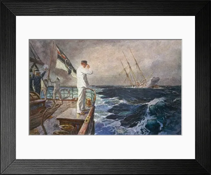 Framed Print : German Captain Salutes Framed Print : German Captain Salutes