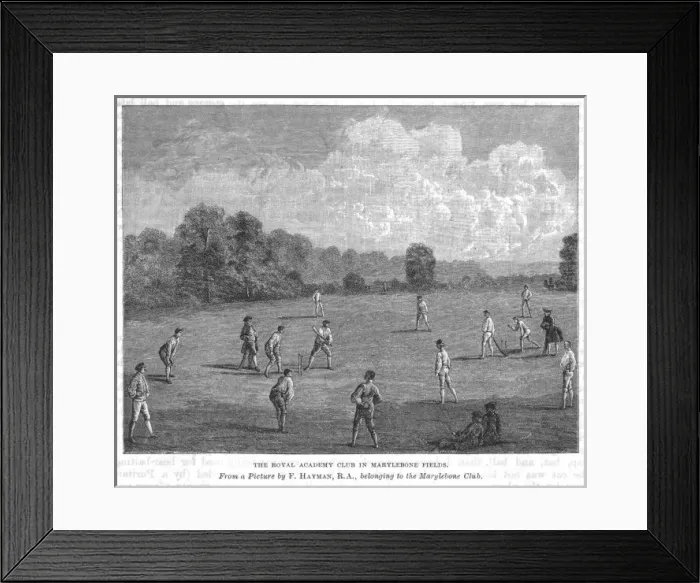 Framed Print : Cricket in the 18th Cen Framed Print : Cricket in the 18th Cen