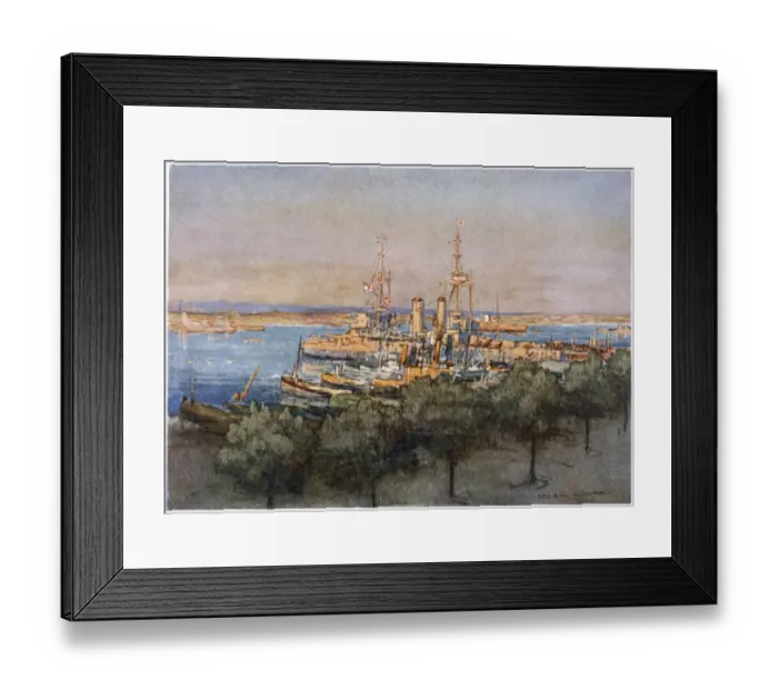 Framed Print : Hms Queen at Taranto Framed Print : Hms Queen at Taranto
