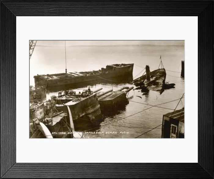 Framed Print : Salvaging Battleships Framed Print : Salvaging Battleships