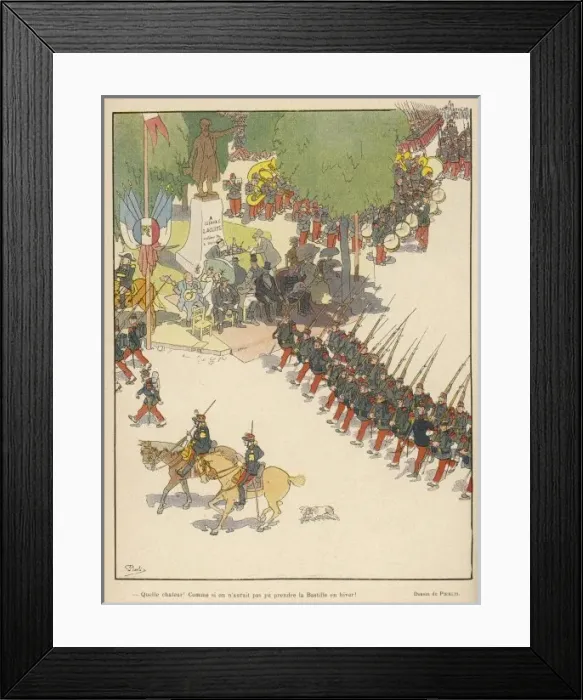 Framed Print : Bastille Parade / 1909 Framed Print : Bastille Parade / 1909