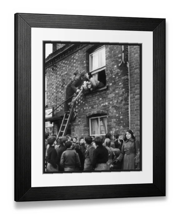 Framed Print : Hocktide Kiss Framed Print : Hocktide Kiss