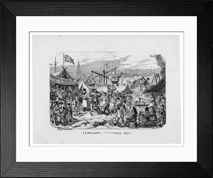 Framed Print : Frost Fair / Thames / 1838 Framed Print : Frost Fair / Thames / 1838