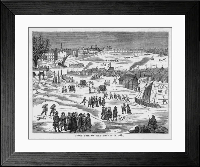 Framed Print : Frost Fair / Thames / 1683 Framed Print : Frost Fair / Thames / 1683